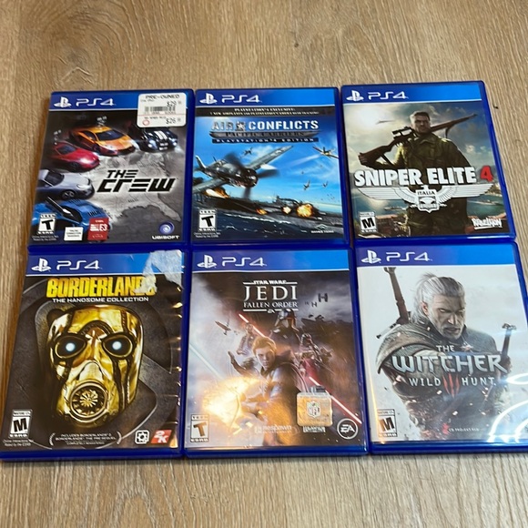PS4 game lot the crew sniper elite Jedi Witcher wild hunter 3 borderlands - Picture 1 of 1